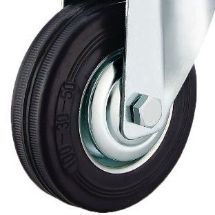 Колесо поворотное SCt 93 75 мм резина с болтом (N)