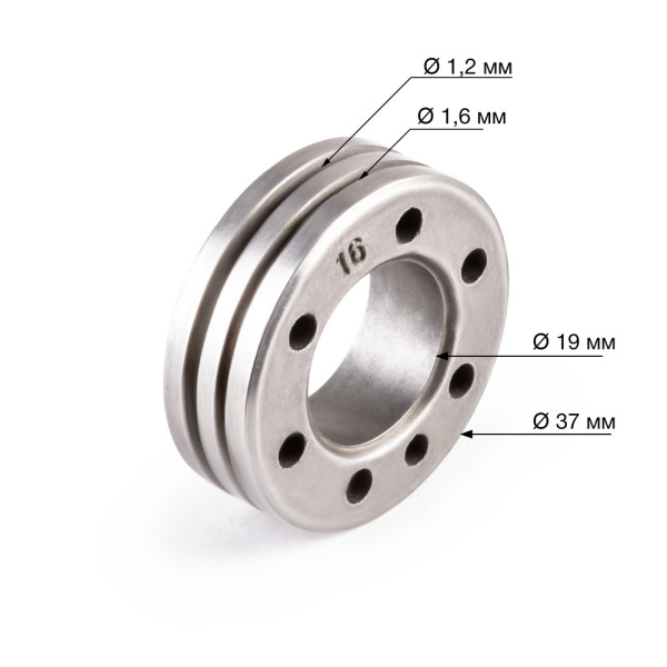 Ролик WECO 1.2/1.6 D=37 d=19 V