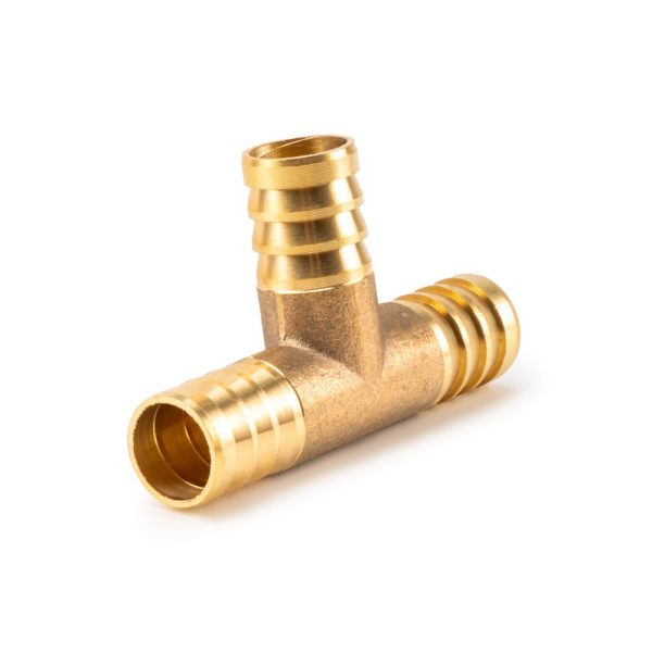 Тройник-соединитель латунный AERO ёлочка 12мм