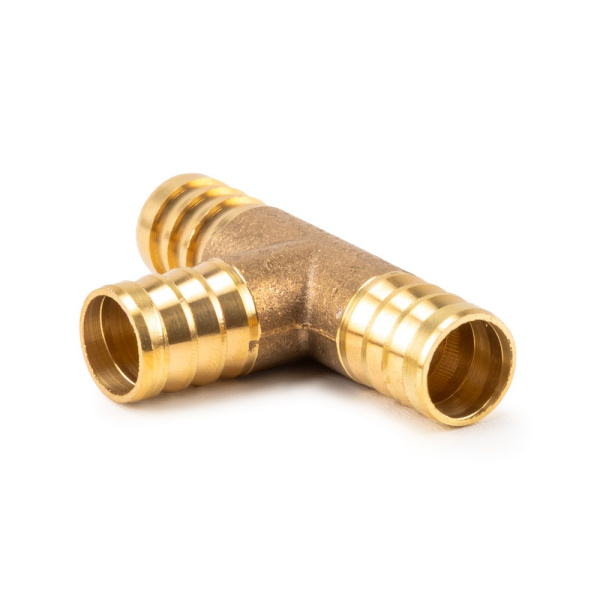 Тройник-соединитель латунный AERO ёлочка 12мм