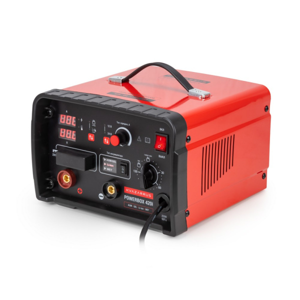 Инверторное пуско-зарядное устройство KVAZARRUS PowerBox 420i, таймер, пластиковый кейс