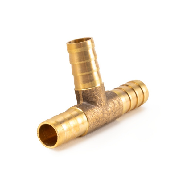 Тройник-соединитель латунный AERO ёлочка 9мм