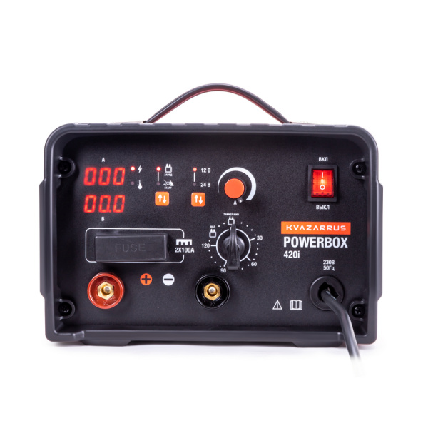 Инверторное пуско-зарядное устройство KVAZARRUS PowerBox 420i, таймер, алюминиевый кейс